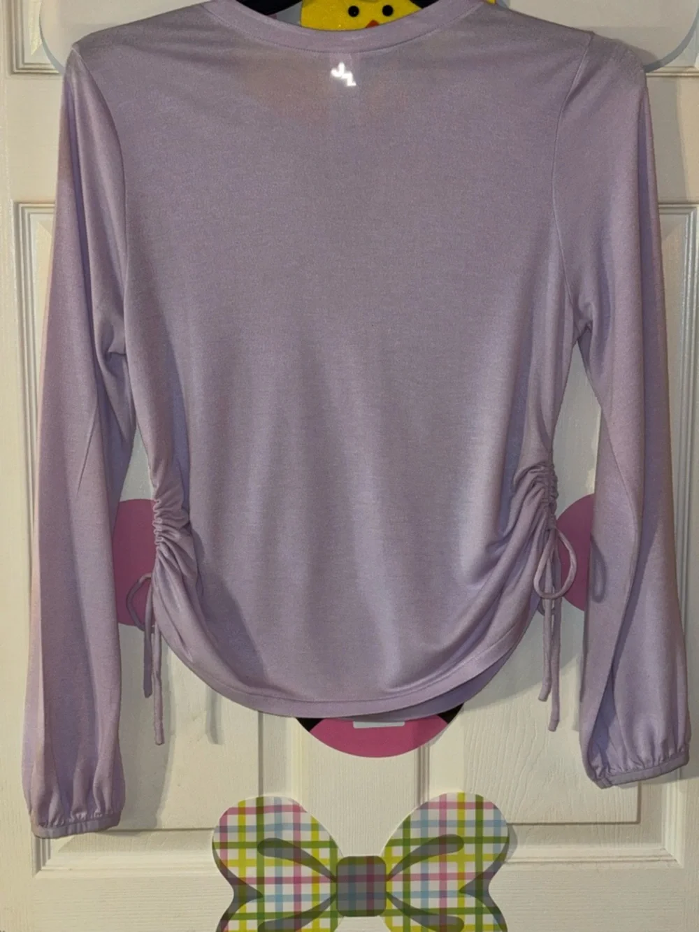 JoyLab Lavender Long-Sleeve Side-Tie Top